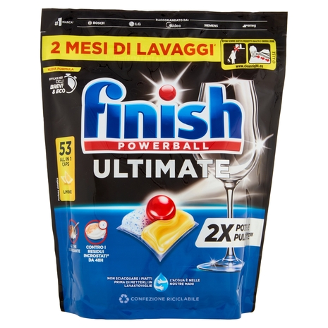 Finish Ultimate Limone pastiglie lavastoviglie 53 lavaggi 683,7 g